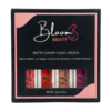 Mini Matte Liquid Lipstick Pack of 4 Shades (Coral Blush ,Scarlet Red ,Mocha Nude ,Berry Pop )