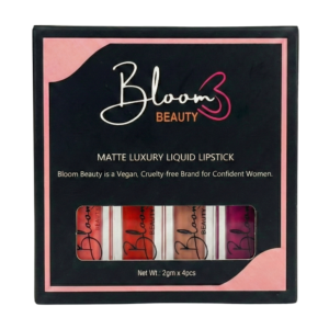 Mini Matte Liquid Lipstick Pack of 4 Shades (Coral Blush ,Scarlet Red ,Mocha Nude ,Berry Pop )